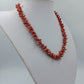 Vintage Korallen Kette Rot Naturstein Splitterkette elegant in warmem Rotton