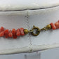 Vintage Korallen Kette Rot Naturstein Splitterkette elegant in warmem Rotton