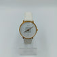 Vintage Damen Armbanduhr Weiss Gold Klassisch Elegant