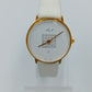 Vintage Damen Armbanduhr Weiss Gold Klassisch Elegant