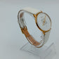 Vintage Damen Armbanduhr Weiss Gold Klassisch Elegant