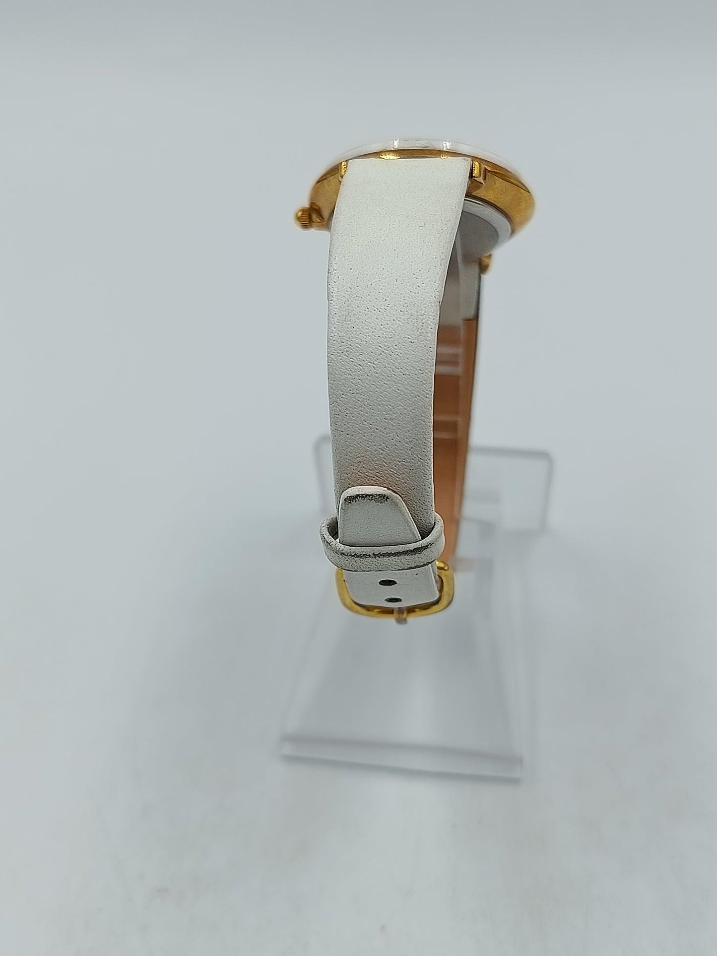 Vintage Damen Armbanduhr Weiss Gold Klassisch Elegant