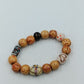 Buntes Vintage Holzperlen-Armband – Elastisch & Naturgetreu