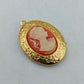 Vintage Medaillon Anhänger Cameo Damen Goldfarben Schmuck