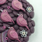 Handgefertigte Brosche Baum mit Vögeln Polymer Clay Unikat