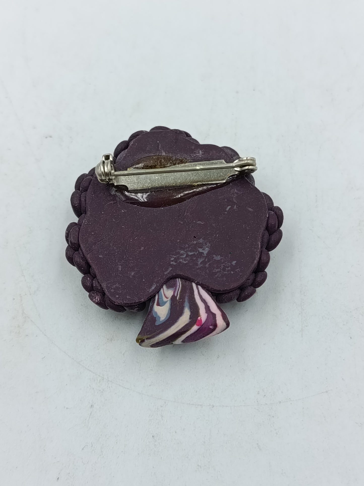 Handgefertigte Brosche Baum mit Vögeln Polymer Clay Unikat