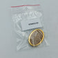 Vintage Brosche Baum Motiv Goldfarben Stoffeinlage Oval