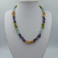 Bunte Edelstein Splitterkette  Amethyst Citrin Peridot Aquamarin