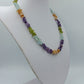 Bunte Edelstein Splitterkette  Amethyst Citrin Peridot Aquamarin