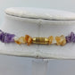 Bunte Edelstein Splitterkette  Amethyst Citrin Peridot Aquamarin