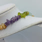 Bunte Edelstein Splitterkette  Amethyst Citrin Peridot Aquamarin