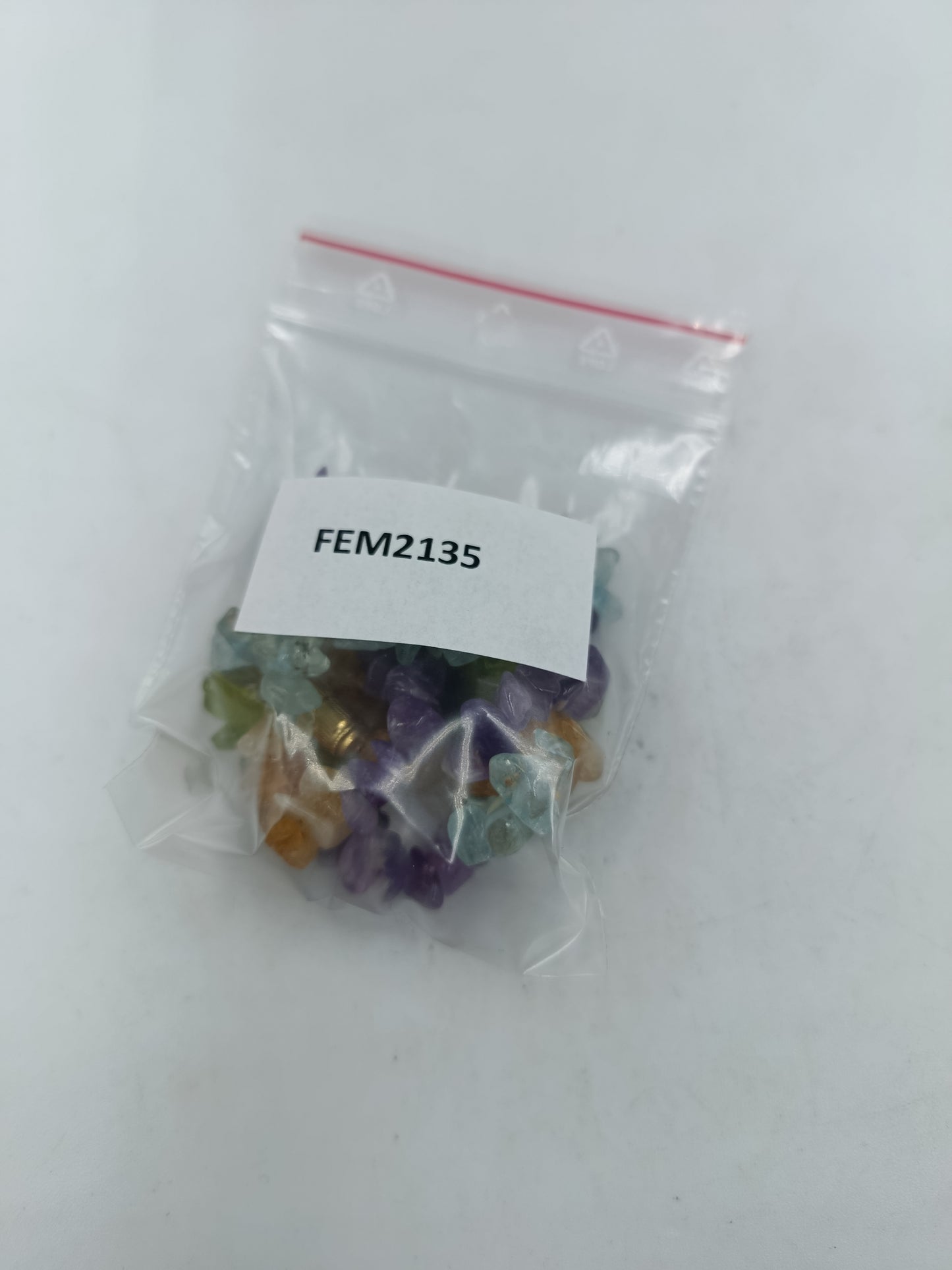 Bunte Edelstein Splitterkette  Amethyst Citrin Peridot Aquamarin