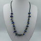 Halskette Lapis Lazuli  Hämatit Blau Goldfarben Vintage Stil