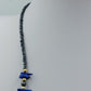 Halskette Lapis Lazuli  Hämatit Blau Goldfarben Vintage Stil