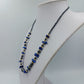 Halskette Lapis Lazuli  Hämatit Blau Goldfarben Vintage Stil