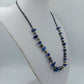 Halskette Lapis Lazuli  Hämatit Blau Goldfarben Vintage Stil