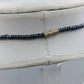 Halskette Lapis Lazuli  Hämatit Blau Goldfarben Vintage Stil