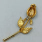 Vintage Rosen Brosche Goldfarben mit Strass Blume elegant