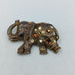 Vintage Elefanten Brosche Goldfarben mit Strass symbol  ein klassisches Symbol