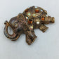 Vintage Elefanten Brosche Goldfarben mit Strass symbol  ein klassisches Symbol