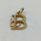 Monogramm Anhänger Initialen B D Goldfarben Vintage Schmuck