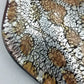 Vintage Glas Anhänger Murano Stil Blattform Silber Goldfluss Effekt