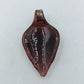 Vintage Glas Anhänger Murano Stil Blattform Silber Goldfluss Effekt