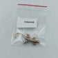 Vintage Brosche Eidechse Gecko Gold Silberfarben mit blauen Steinen