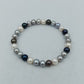 Edles Perlenarmband multicolor elastisch Damen Schmuck elegant