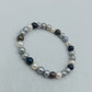 Edles Perlenarmband multicolor elastisch Damen Schmuck elegant