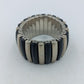 Modernes Stretch Armband silber schwarz elastisch Statement