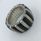 Modernes Stretch Armband silber schwarz elastisch Statement