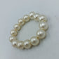 Perlenarmband groß creme elastisch elegant klassisch Schmuck