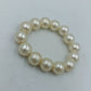 Perlenarmband groß creme elastisch elegant klassisch Schmuck
