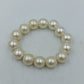 Perlenarmband groß creme elastisch elegant klassisch Schmuck