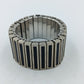Breites elastisches Armband silber schwarz modern massiv Design