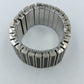 Breites elastisches Armband silber schwarz modern massiv Design
