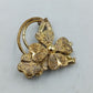 Vintage Brosche Blume Goldfarben Glitzer Design elegant klein