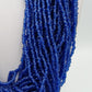 Vintage Statement Kette blau Glasperlen Multistrang ethnisch Boho 57 cm