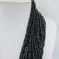 Vintage Statement Kette mehrreihig grau Glasperlen Ethno Boho mit Münzverschluss