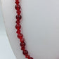 Vintage Halskette rot Glasperlen facettiert Collier klassisch elegant