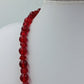 Vintage Halskette rot Glasperlen facettiert Collier klassisch elegant