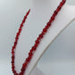 Vintage Halskette rot Glasperlen facettiert Collier klassisch elegant