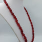 Vintage Halskette rot Glasperlen facettiert Collier klassisch elegant
