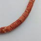 Vintage Halskette rot Naturstein Zylinderperlen Collier Ethno minimalistisch