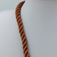 Vintage Halskette Kordel braun mit Stein Anhänger Stern Boho Ethno Statement