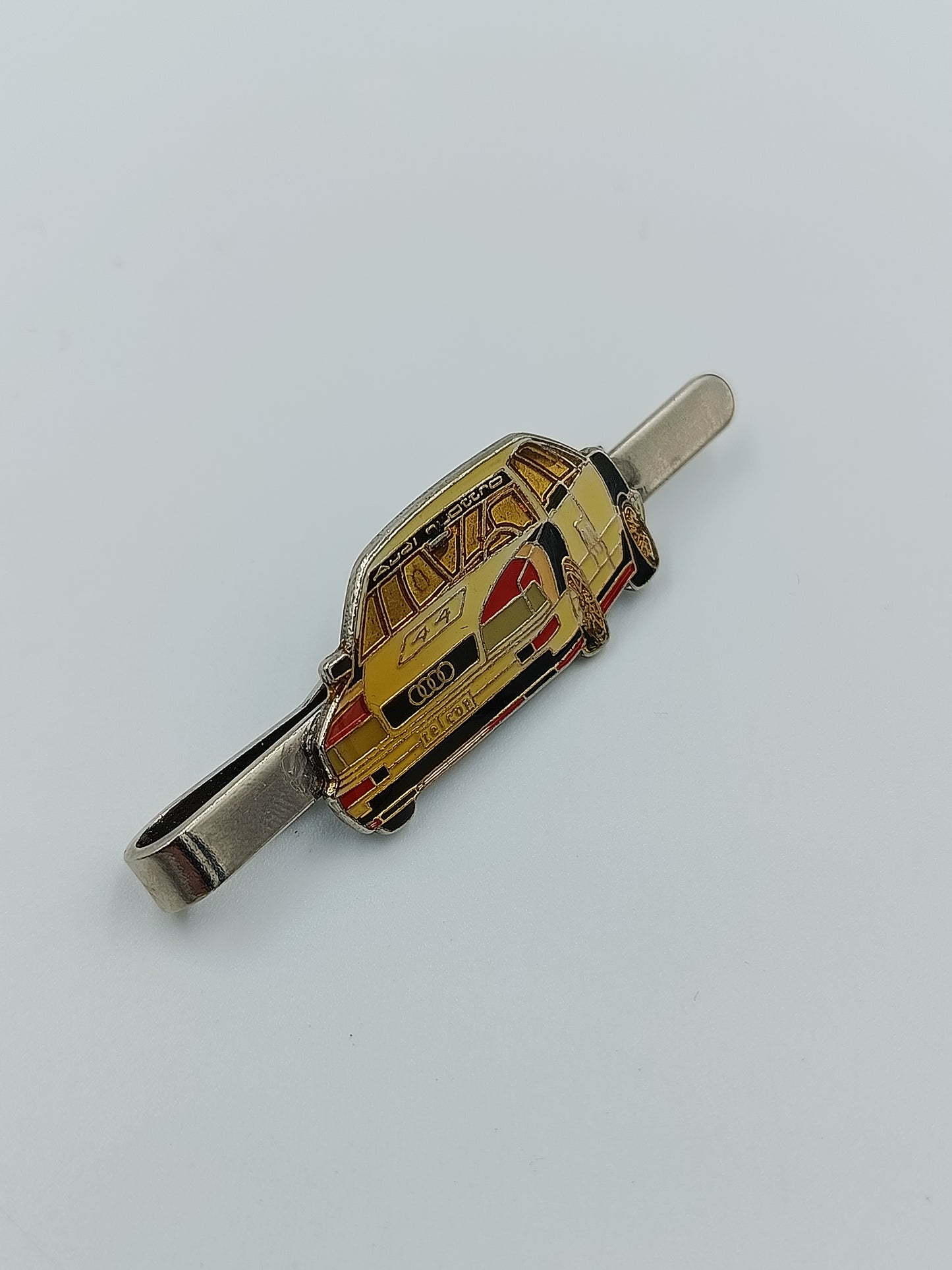 Vintage Krawattenklammer Audi Quattro Rennwagen Motorsport Tie Clip 90er