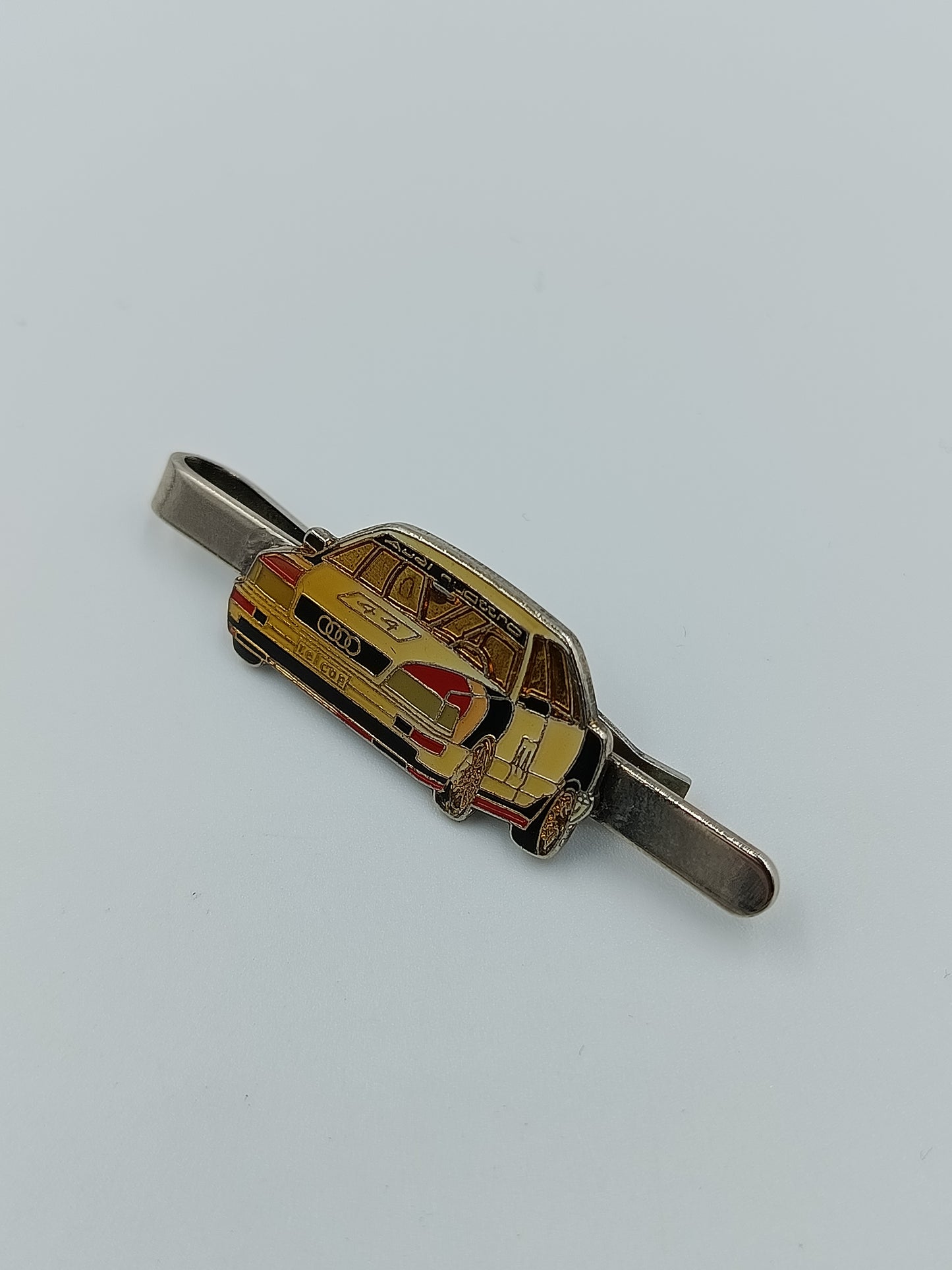Vintage Krawattenklammer Audi Quattro Rennwagen Motorsport Tie Clip 90er