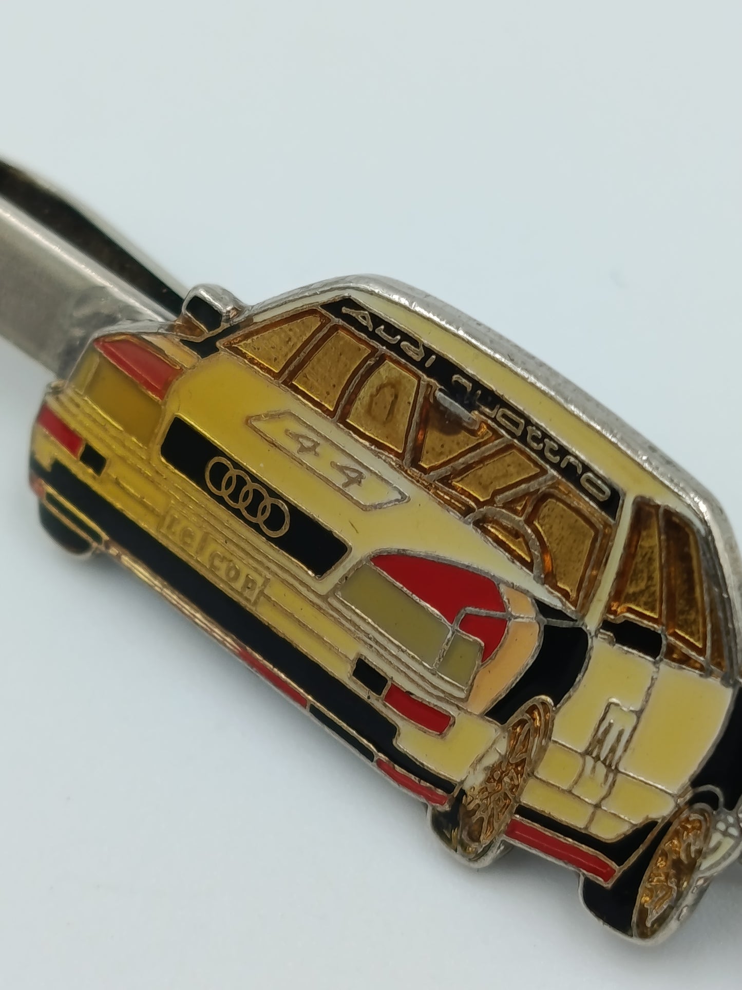Vintage Krawattenklammer Audi Quattro Rennwagen Motorsport Tie Clip 90er