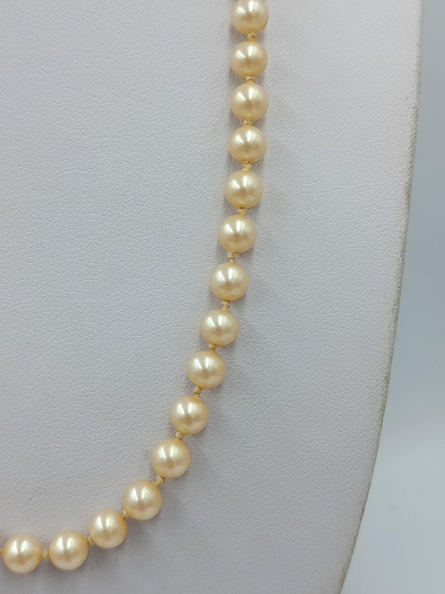 Zeitlose Vintage Perlenkette 835 Silber Verschluss